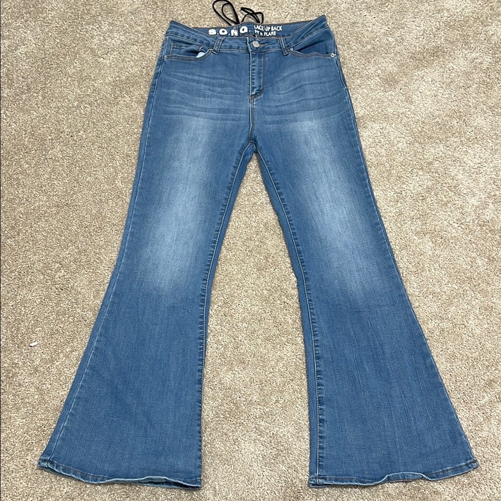 Women's Blue Flare Jeans